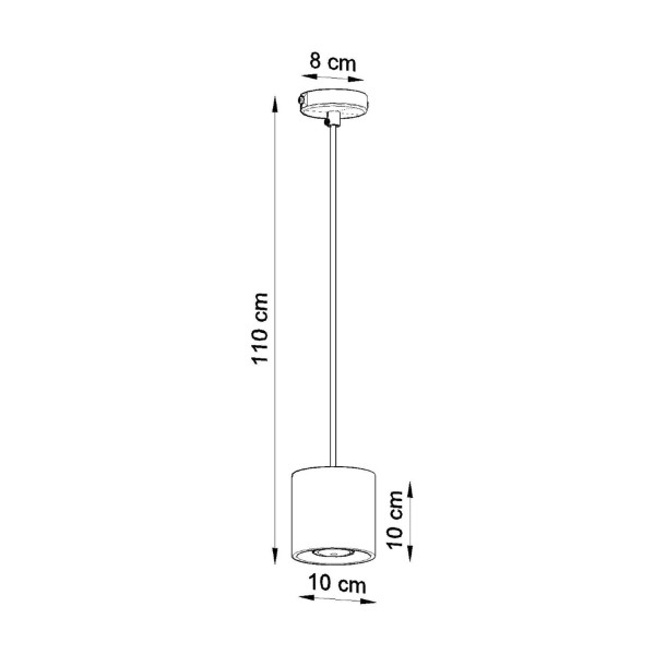 Lampe suspendue Lineaoon 1 gris