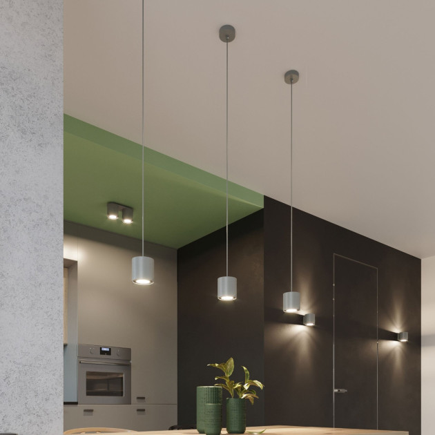 Lampe suspendue Lineaoon 1 gris
