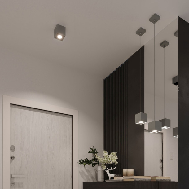 Lampe suspendue Elyaaeys 1 gris