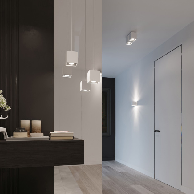 Lampe suspendue Elyaaeys 1 blanc