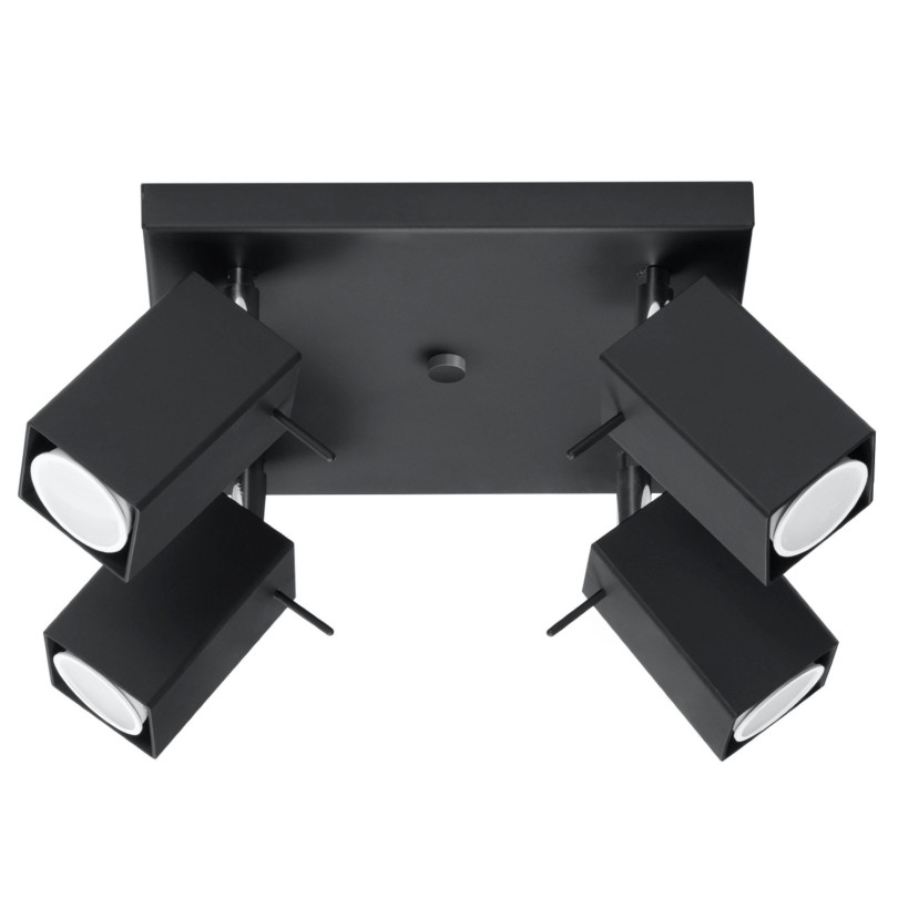 Plafonnier Norayra 4 noir