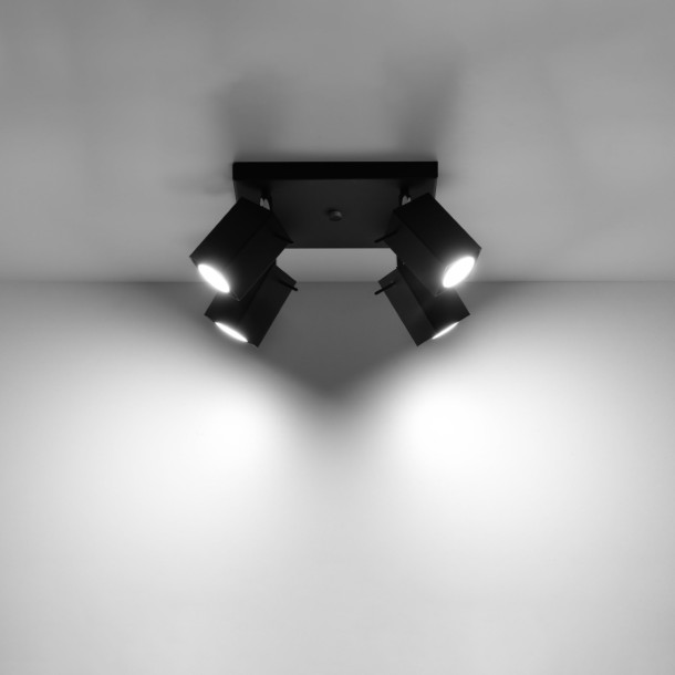 Plafonnier Norayra 4 noir