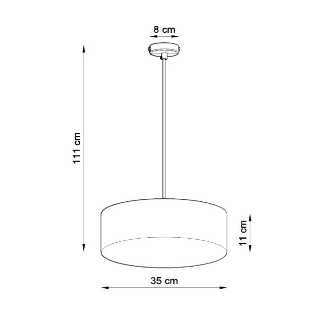 Lampe suspendue Lumiala 35 gris