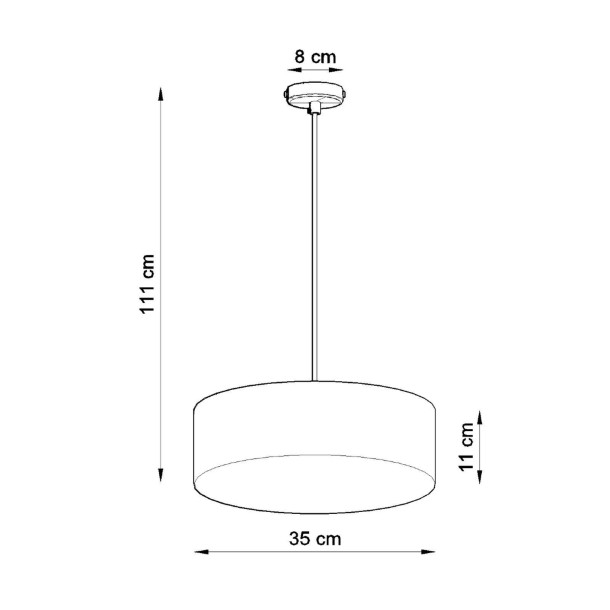 Lampe suspendue Lumiala 35 gris