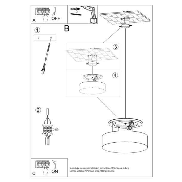 Lampe suspendue Lumiala 35 blanc
