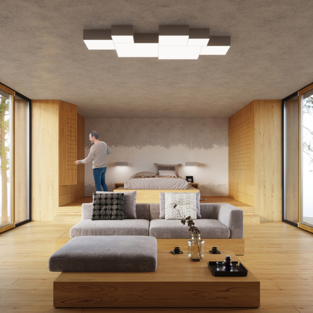 Plafonnier Oriys 35 gris