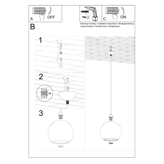 Lampe pendante Zenaina champagne