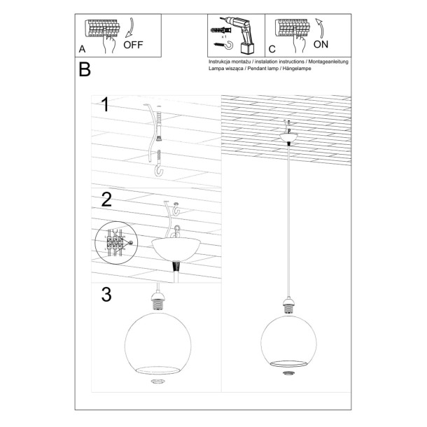 Lampe pendante Zenaina champagne