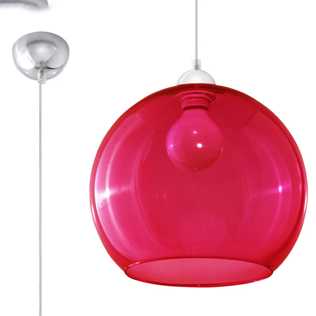 Lampe pendante Zenaina rouge