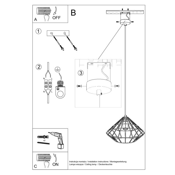 Lampe pendante Veraois blanc