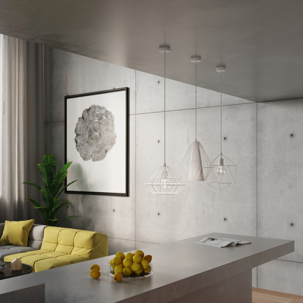 Lampe pendante Veraois blanc