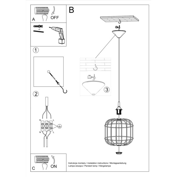 Lampe suspendue Alion blanc