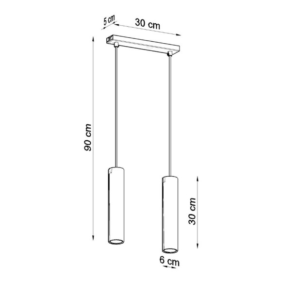 Lampe suspendue Noraaena 2 blanc