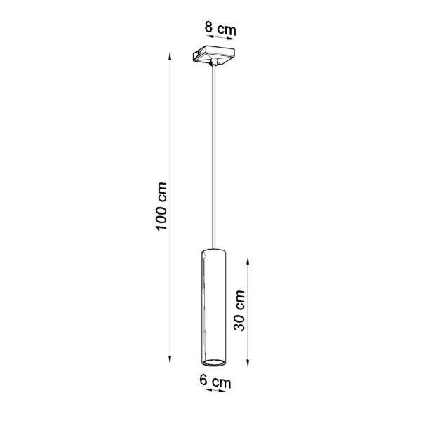 Lampe pendante Noraaena 1 noir