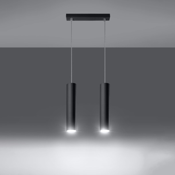 Lampe pendante Noraaena 2 noir