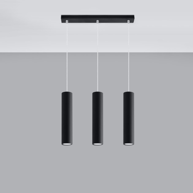 Lampe suspendue Noraaena 3L noir