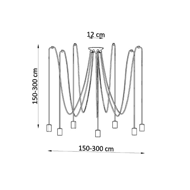 Lustre Coraola 7 noir