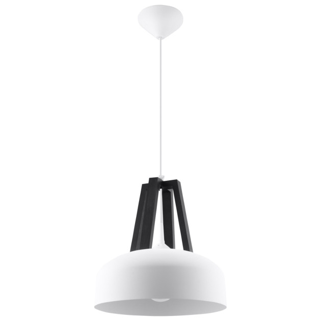 Lampe pendante Veliala blanc/noir