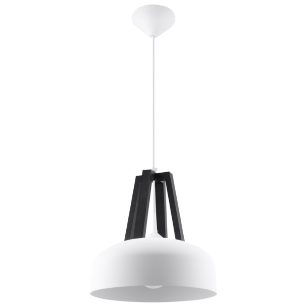 Lampe pendante Veliala blanc/noir