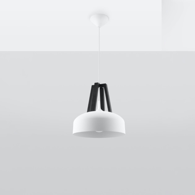 Lampe pendante Veliala blanc/noir