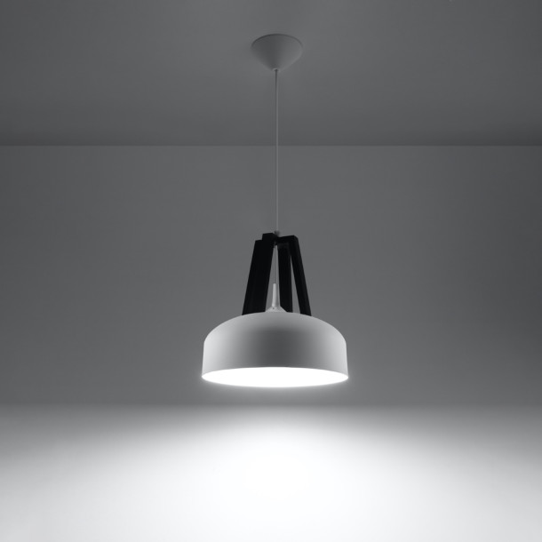 Lampe pendante Veliala blanc/noir