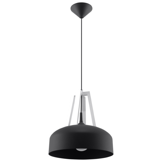 Lampe pendante Veliala noir/blanc