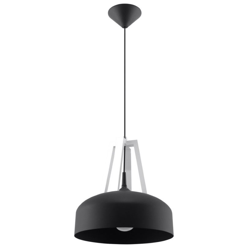Lampe pendante Veliala noir/blanc