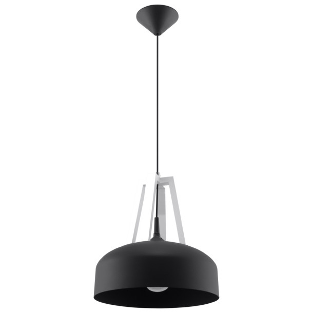 Lampe pendante Veliala noir/blanc