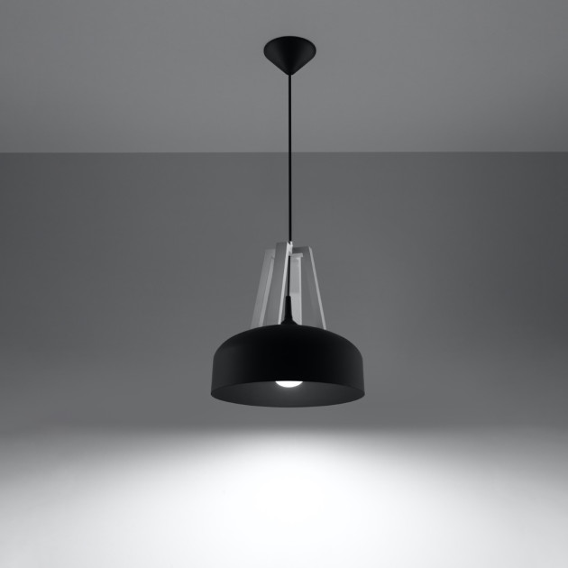 Lampe pendante Veliala noir/blanc