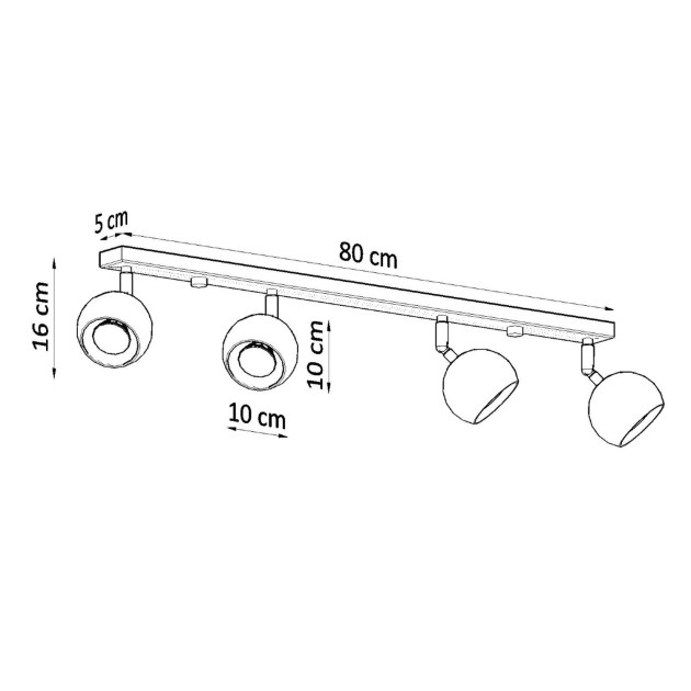 Plafonnier Veraiar 4L blanc