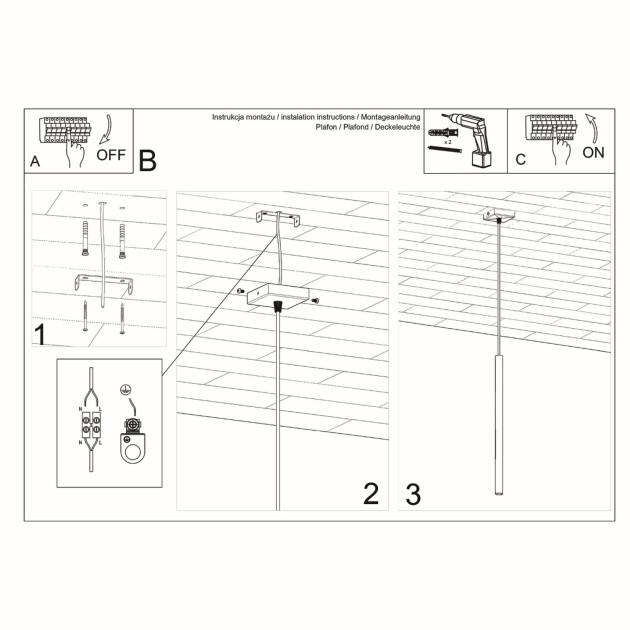 Lampe suspendue Noraaeen 1 blanc