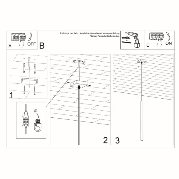 Lampe suspendue Noraaeen 1 blanc