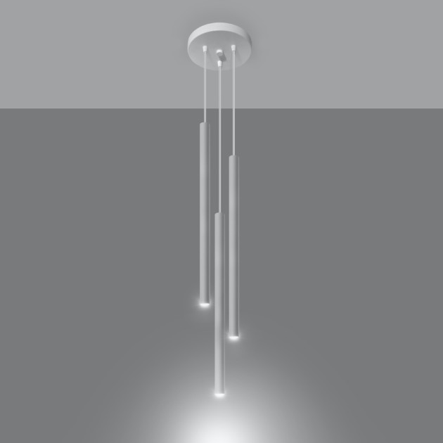 Lampe pendante Noraaeen 3P blanc