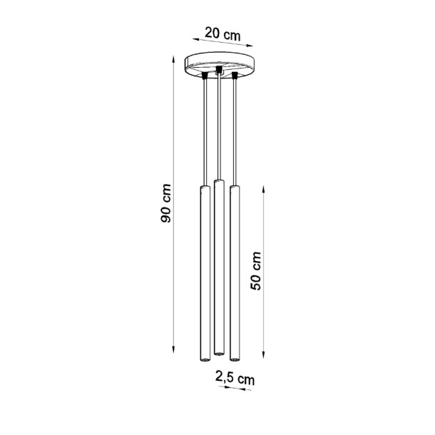 Lampe pendante Noraaeen 3P blanc