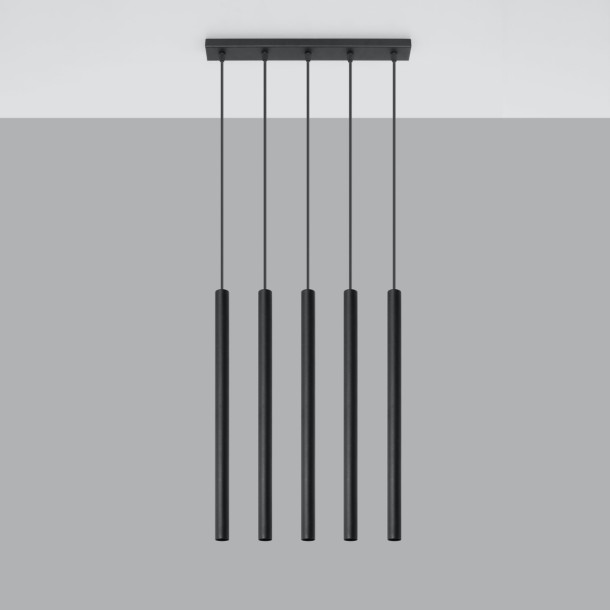 Lampe pendante Noraaeen 5 noir
