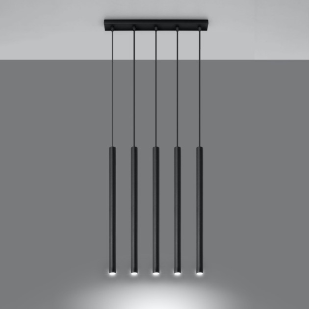 Lampe pendante Noraaeen 5 noir
