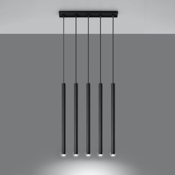 Lampe pendante Noraaeen 5 noir