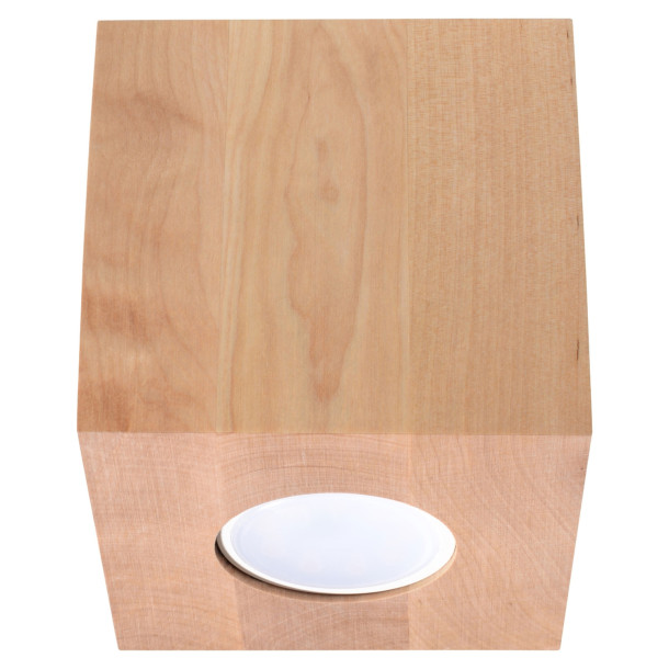 Plafonnier Elyaaeys en bois naturel