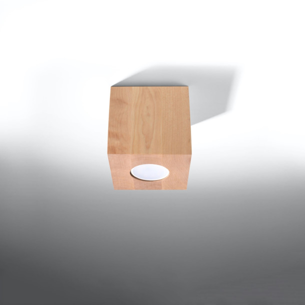Plafonnier Elyaaeys en bois naturel