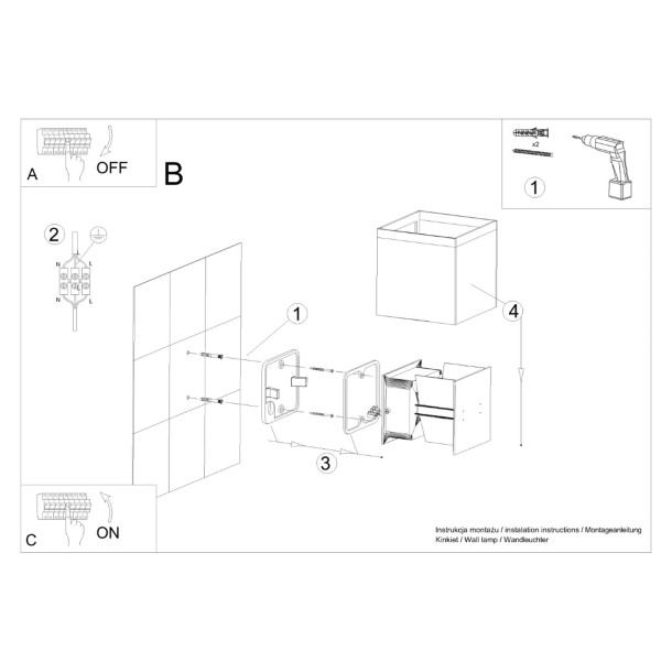 Applique Calaeys noir LED IP54