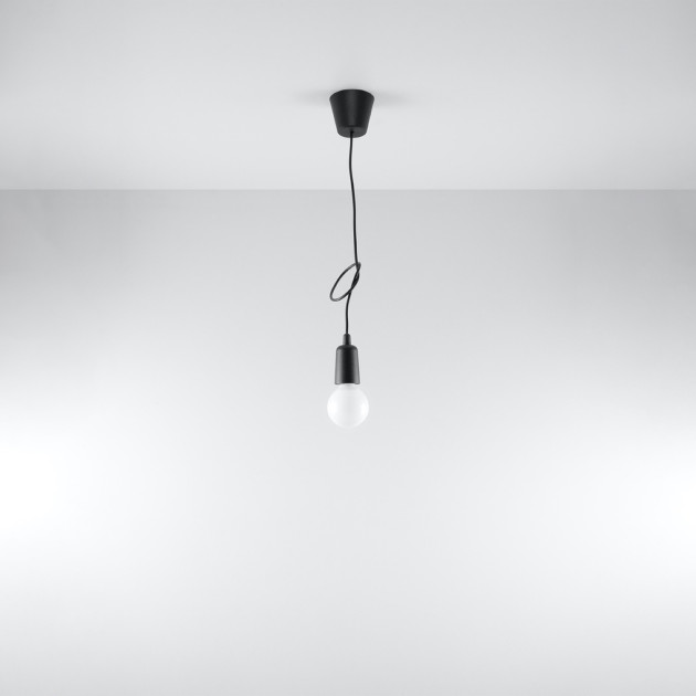 Lampe pendante Noviar 1 noir