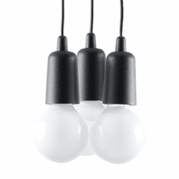 Lampe pendante Noviar 3 noir