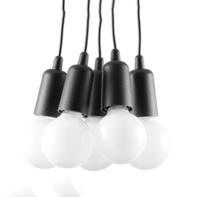 Lampe pendante Noviar 5 noir