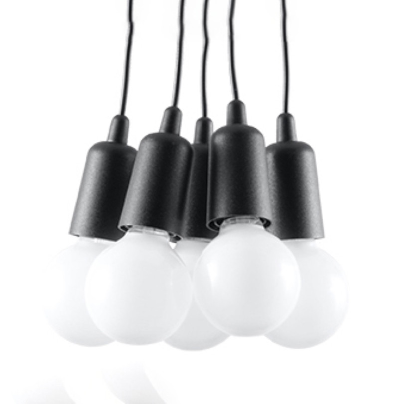 Lampe pendante Noviar 5 noir
