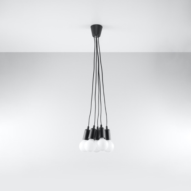 Lampe pendante Noviar 5 noir