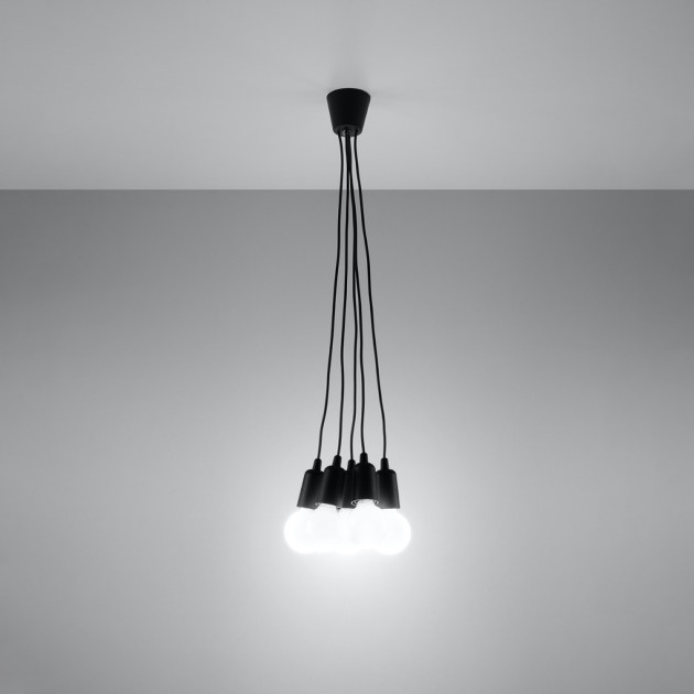 Lampe pendante Noviar 5 noir