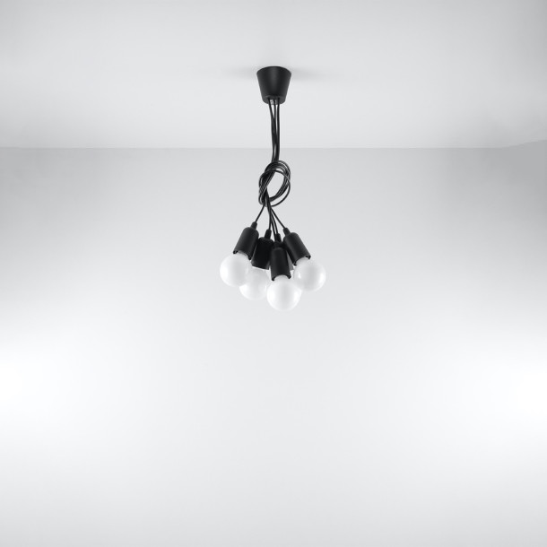Lampe pendante Noviar 5 noir
