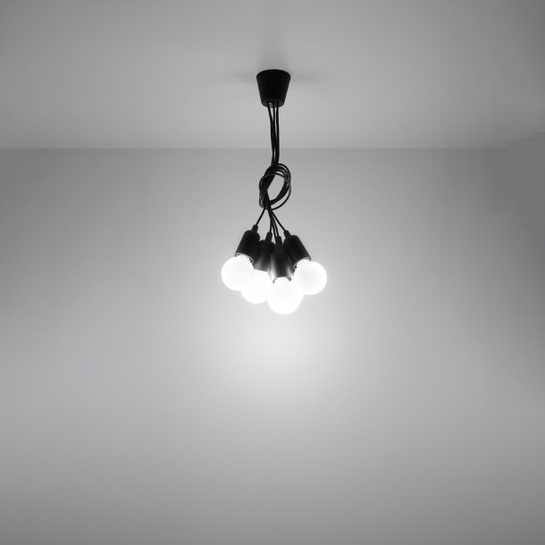 Lampe pendante Noviar 5 noir