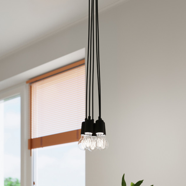 Lampe pendante Noviar 5 noir