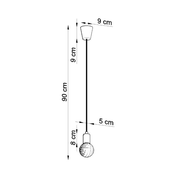 Lampe suspendue Noviar 1 gris